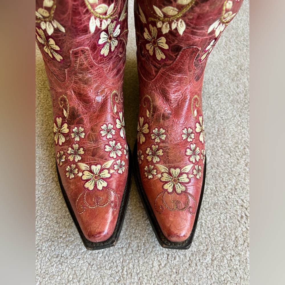 Shyanne 10 M  Floral EMBROIDERED Western Cowboy Cowgirl Boots - Picture 5 of 10